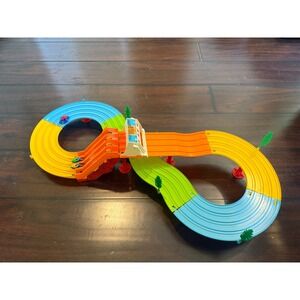 Vintage Woolworth Woolco Motor Cycle Race Track Set Japan Figure Toy 1970s AS IS